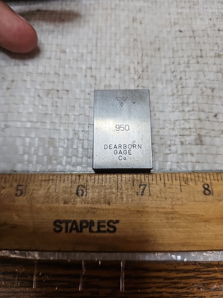 DEARBORN GAGE CO .950" RECTANGULAR GAGE BLOCK