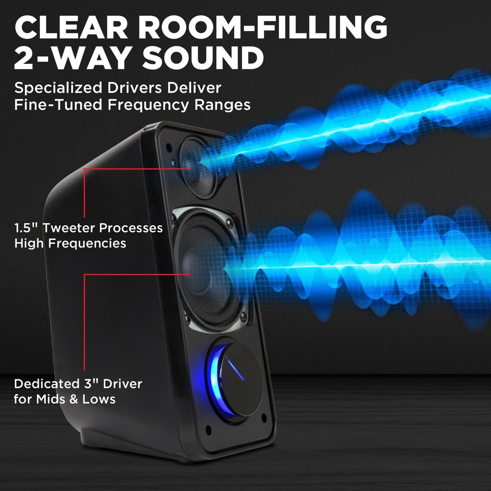 Computer Multimedia USB Powered PC Speakers for Desktops & Laptops