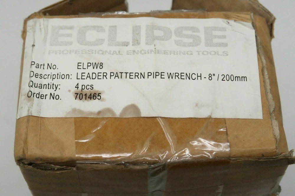 1 pcs Eclipse Tools ELPW8, 8" Leader Pattern Pipe Wrench Blue ENGLAND