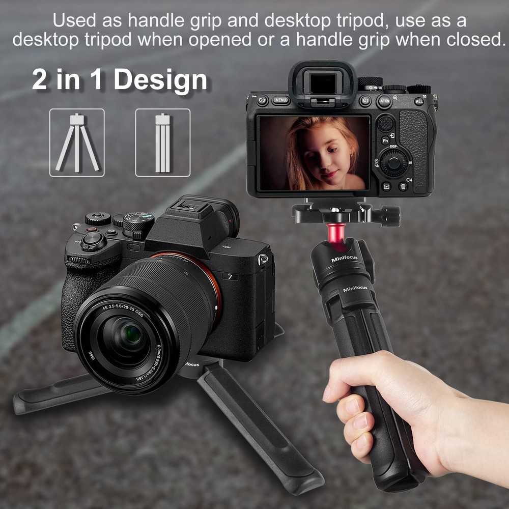 Camera Tripod Desktop Tabletop Stand Compact Tripod with 1/4" Screw Phone Tri...