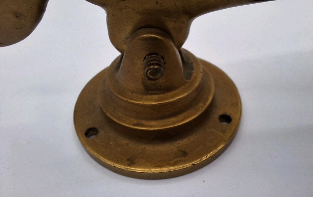 Vintage Solid Brass Dolphin Door Knocker Heavy Retro Nautical Fish