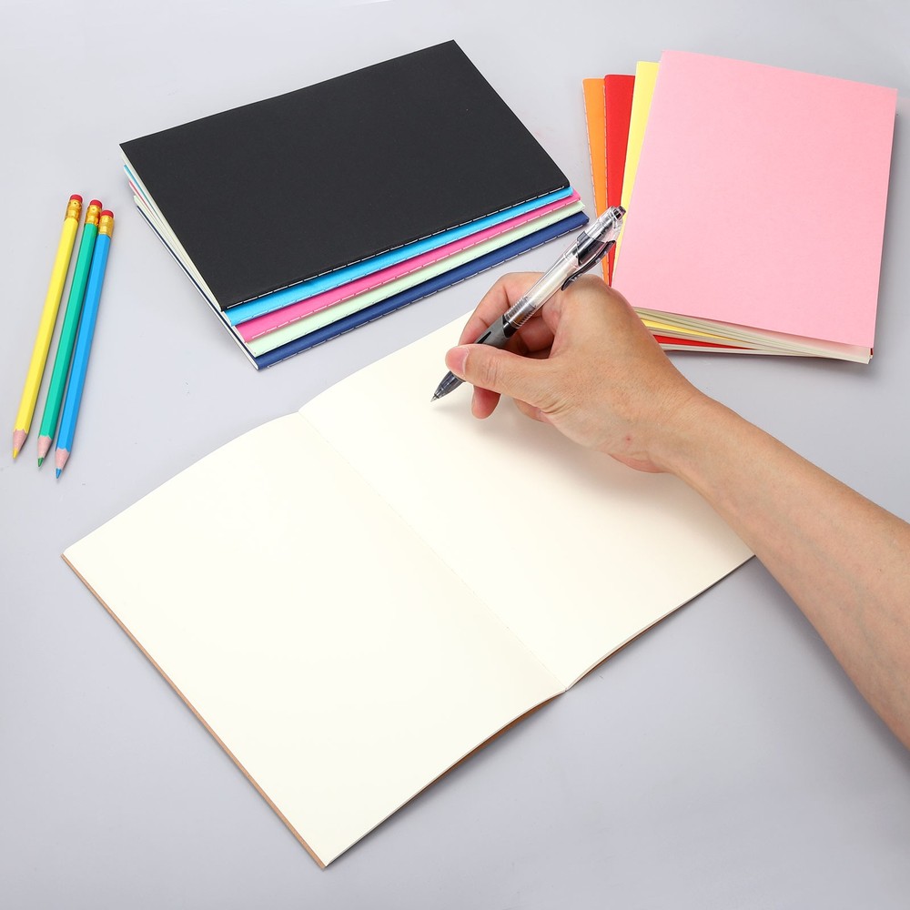 3 Pack A5 Notebook, A5 Journal Mini Notebook Pocket Unlined,Blue