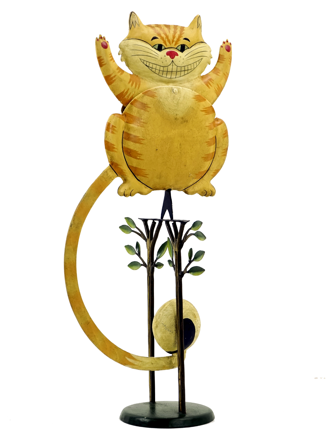 Cheshire Cat Sky Hook 19" Alice In Wonderland Teeter Totter Tin Balance Folk Toy