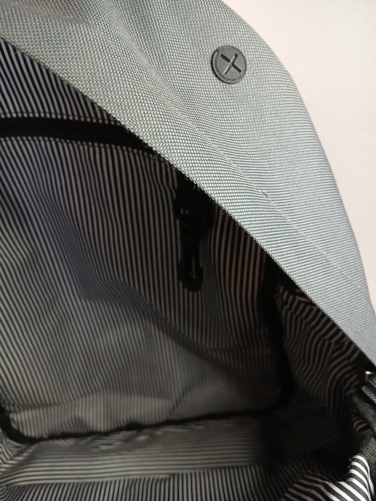 Dome Backpack Gray Headphone Jack Striped Inside Unisex
