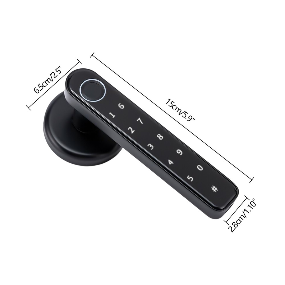 Electronic Handle Door Lock Fingerprint Biometric Smart Digital Keypad Code Lock