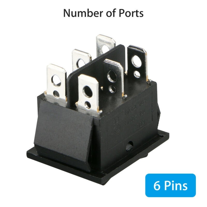 Part Rocker Switch Tool 6 Pin terminals Mini Double pole/throw Electrical