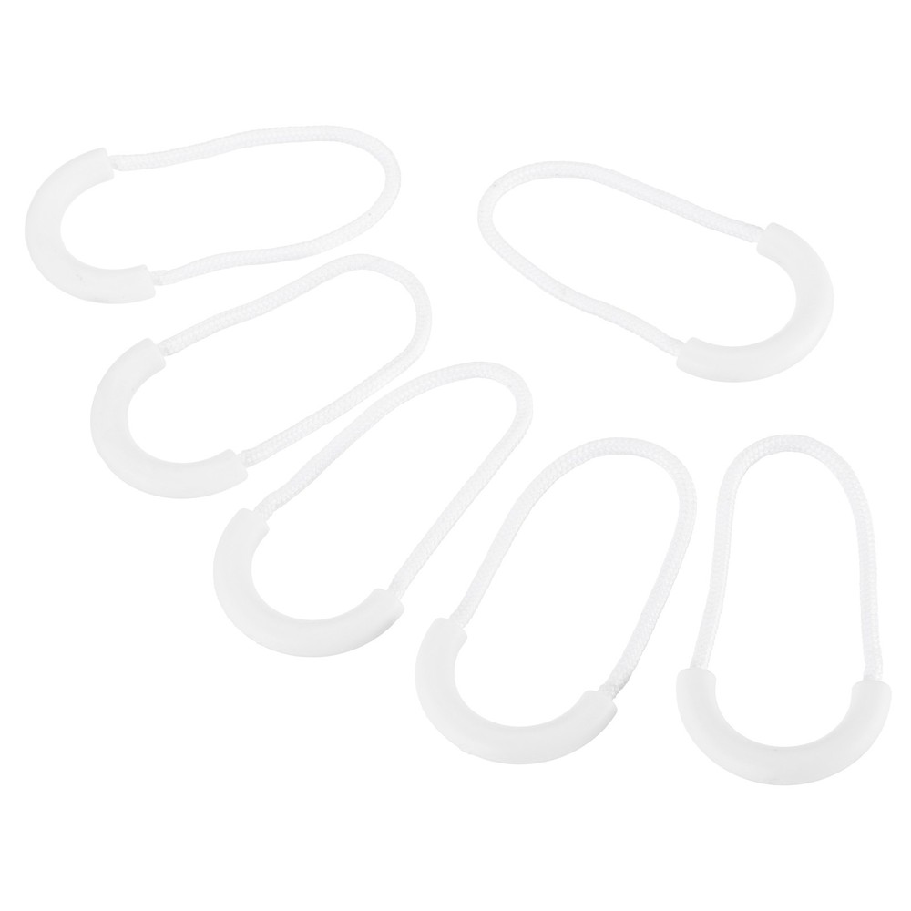 Zipper Pulls Replacement, 15 Pack Extension Cord Handle for Bags, White