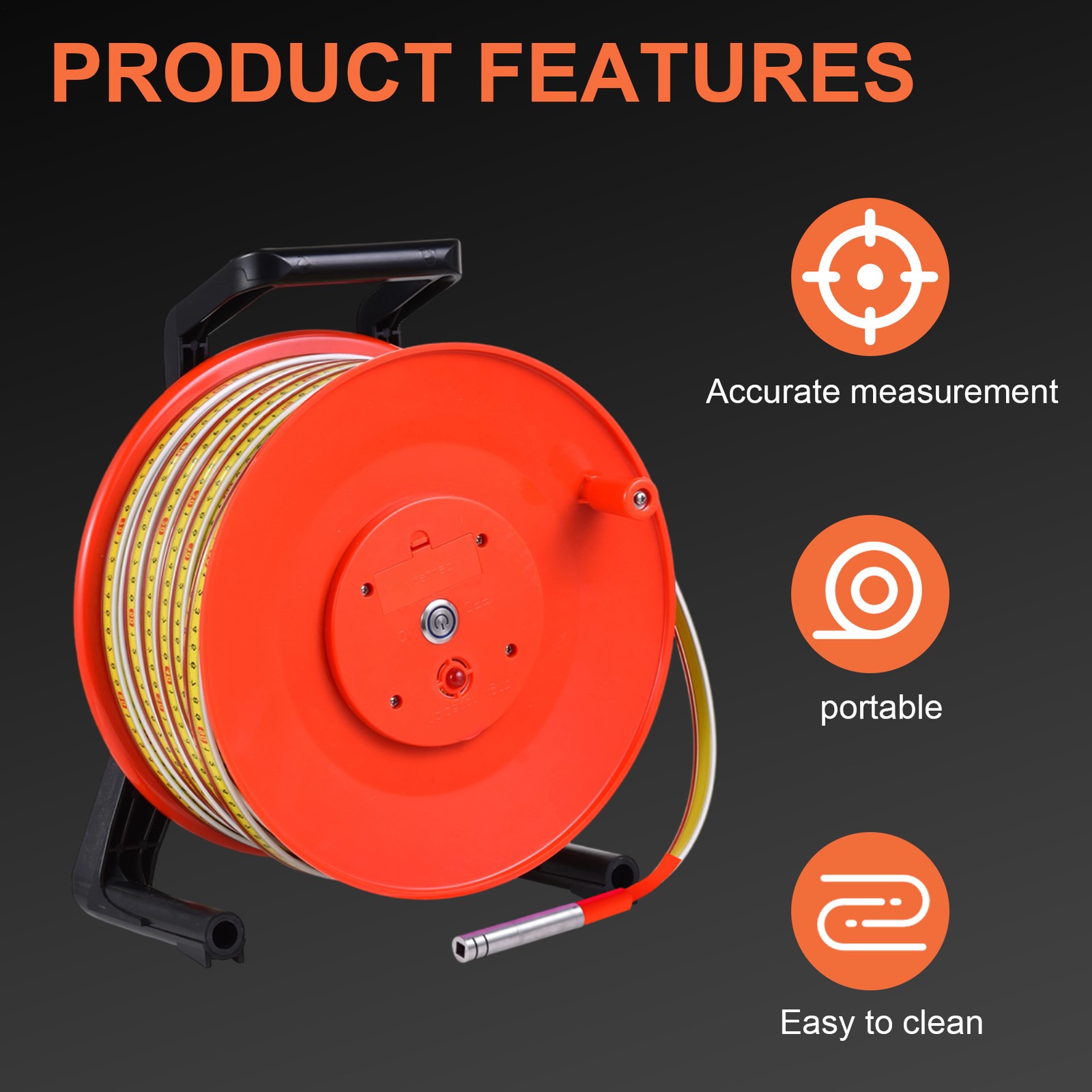 Water Level Meter, Well Water Level Indicator Water Level Measurement 100m