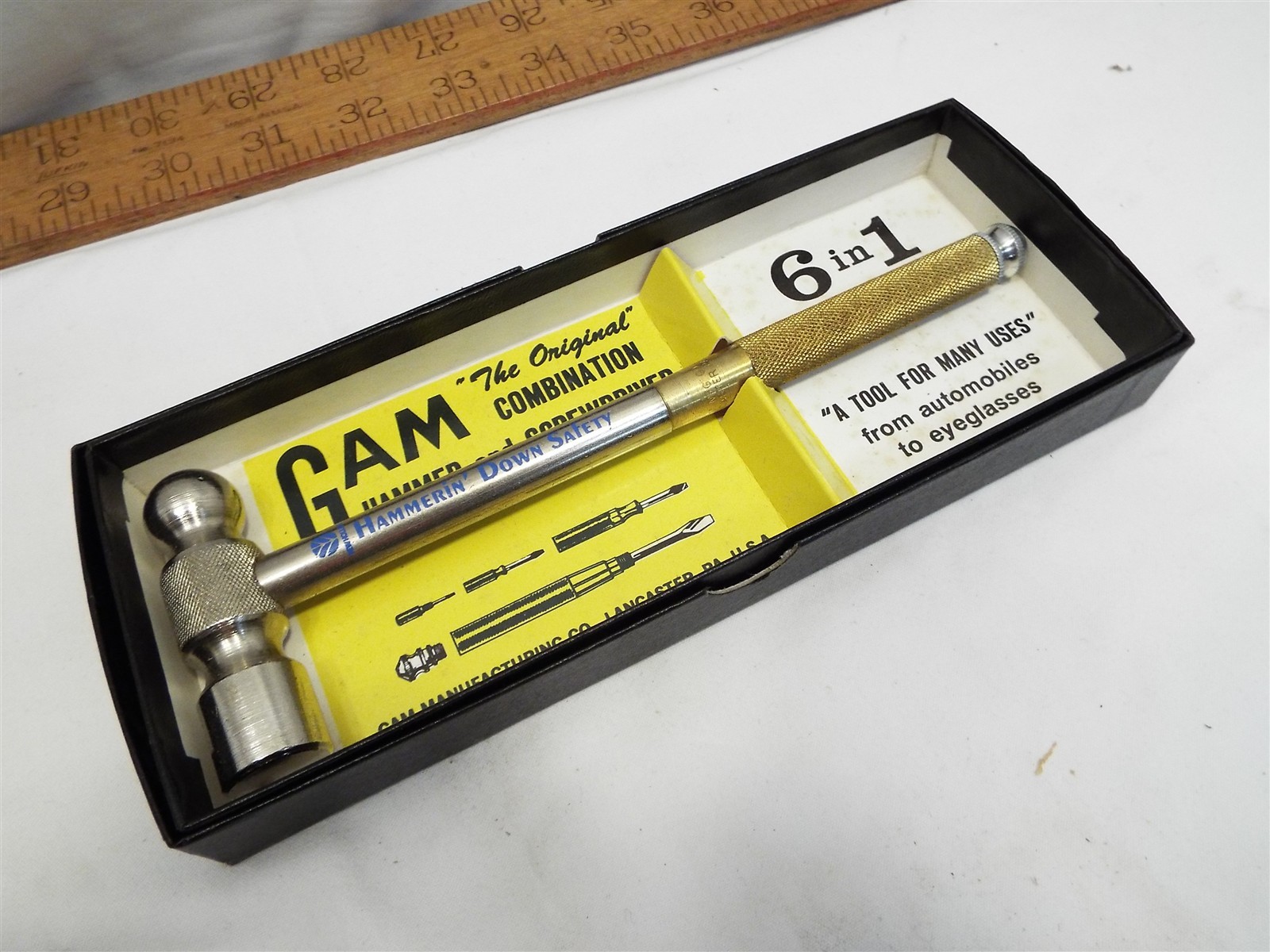 Gam Combination Hammer & Screwdriver Multi Tool in Box New Holland Premium