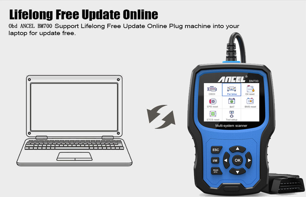 ANCEL BM700 Fit for BMW/Mini/RR OBD2 Scanner Full System Diagnostic Code Reader