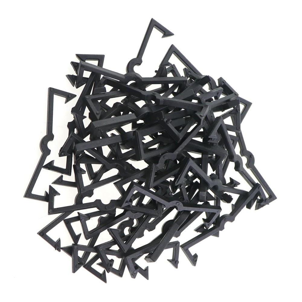 50 PCS 2 inch Black Pegboard Hooks Plastic Tool Hardware Hook Accessories