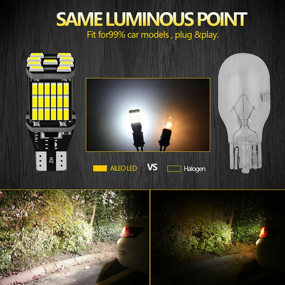2PC LED Backup Reverse Light Bulbs Kit T15 921 6000K For Dodge Durango 2011-2020