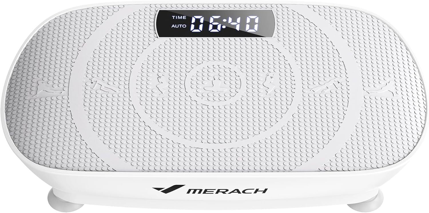 MERACH Vibration Plate Exercise Machine Whole Body Workout Power Fitness Platfor