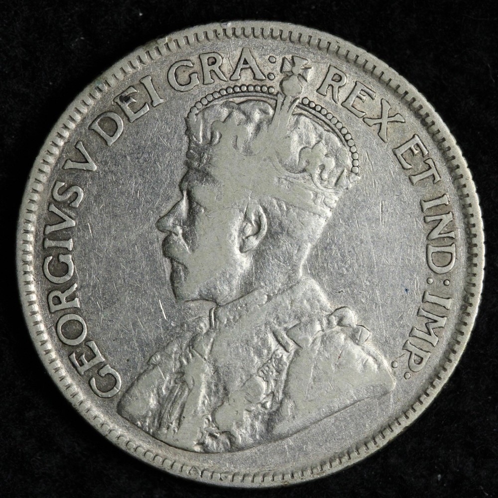 1935 Canada SILVER Twenty Five Cent Piece E380 KSH