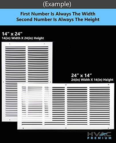 30x8 Return Air Grille 1/2" White