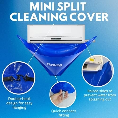 Waterproof Mini Split AC Cleaning Kit with 2L Sprayer, HVAC Maintenance Tool