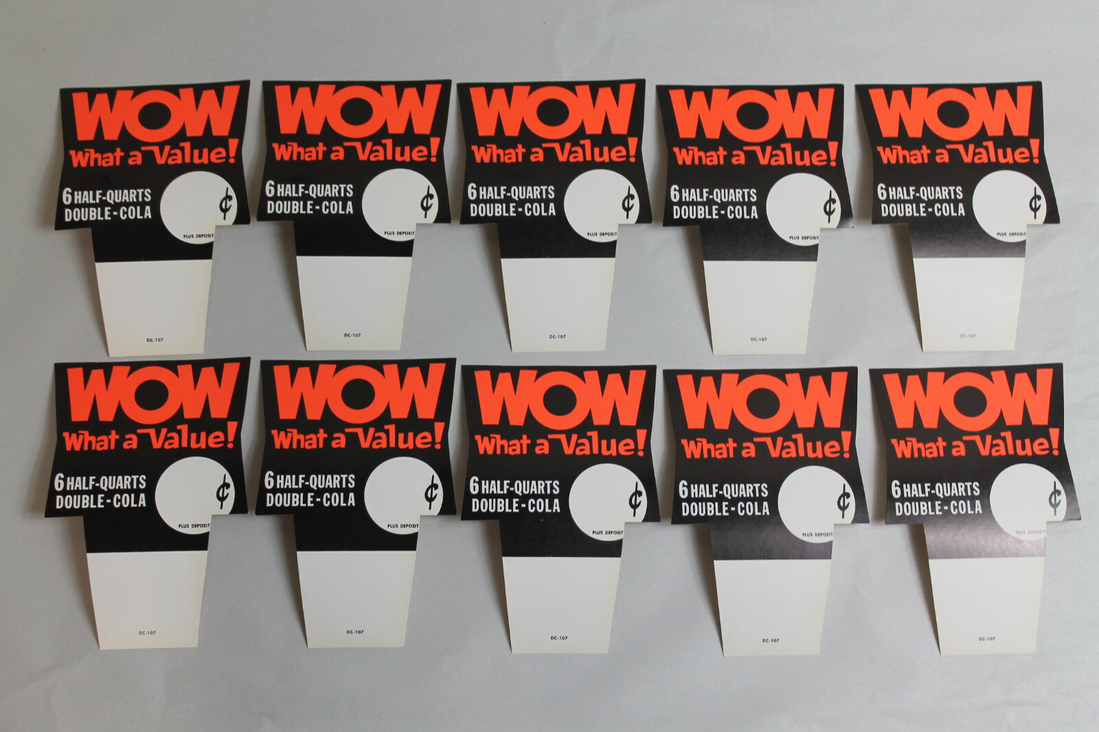 VINTAGE DOUBLE COLA ADVERTISING Cards Sign WOW LOT OF 10