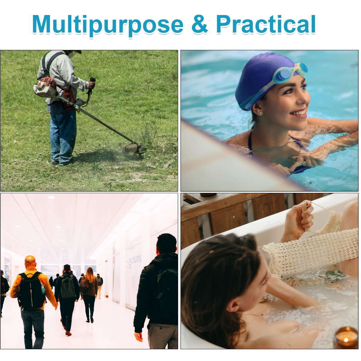 12pc Reusable Silicone Ear Plugs Noise Cancelling Earplugs Protector Study Sleep