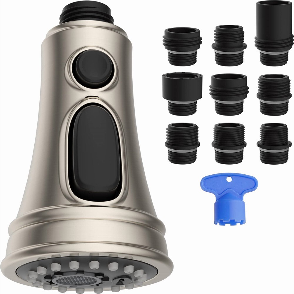 Kitchen Faucet Head Replacement, Pull Down Faucet Spray Head with 9 Adapters
