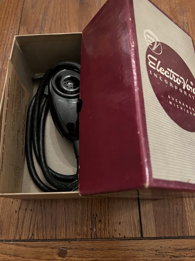 Electro-Voice Vintage Microphone Model 602 Differential Dynamic with Box & Cable