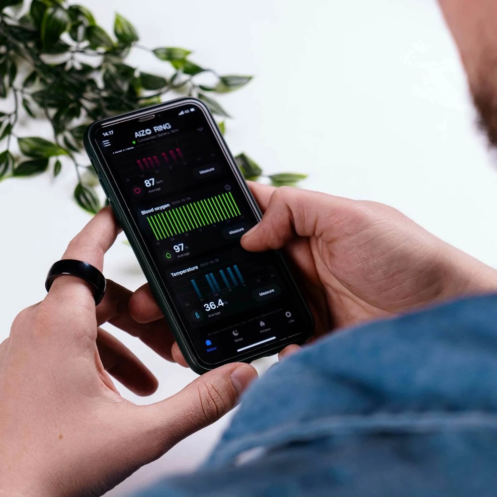 Odo Smart Ring 3, Black Size 9