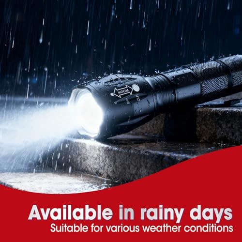 Small LED Flashlights High Lumens, Tactical Flashlight with 5 Modes, 7 Pack