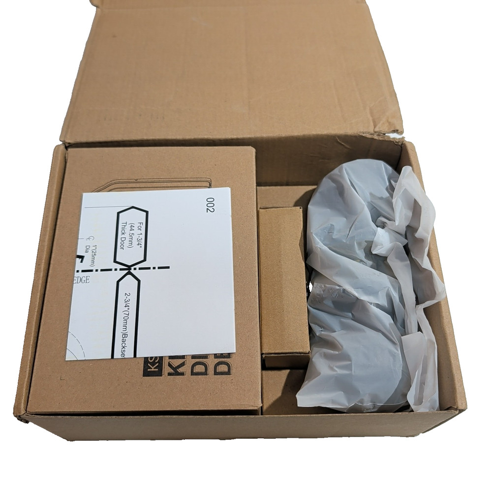 Veise Keyless Entry Door Lock 2 Knobs Backlit Keypad Deadbolt Open Box - Black