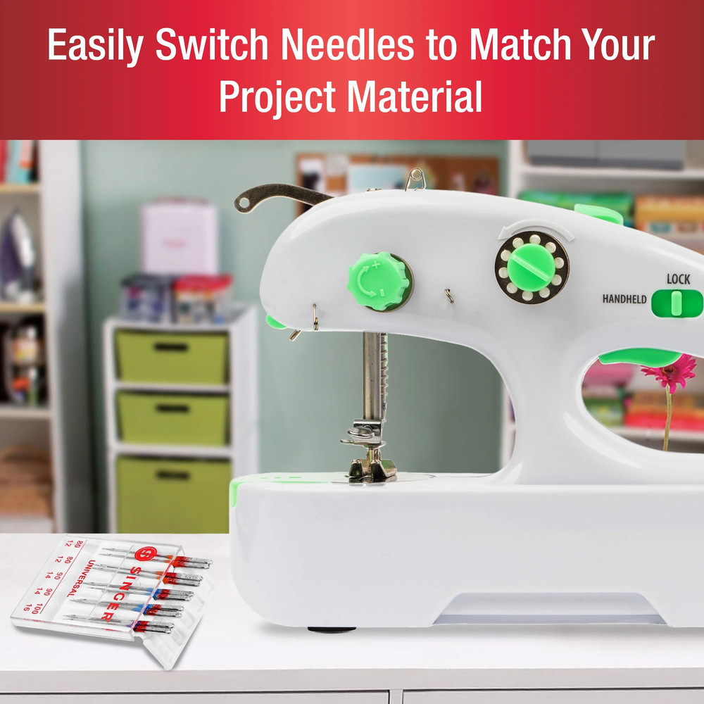SINGER PORTABLE SEWING MACHINE Stitch Quick Plus Cordless Handheld Two Thread