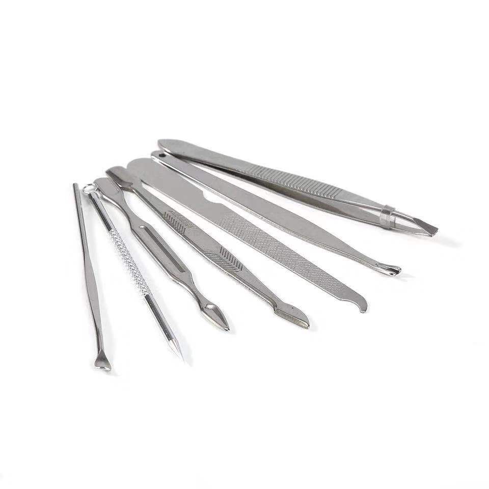 12PCS Pedicure / Manicure Set Nail Clippers Cleaner Cuticle Grooming Kit Case