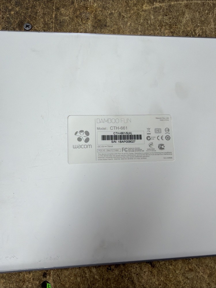 Wacom Bamboo Fun Model CTH-661 USB Plugin Tablet