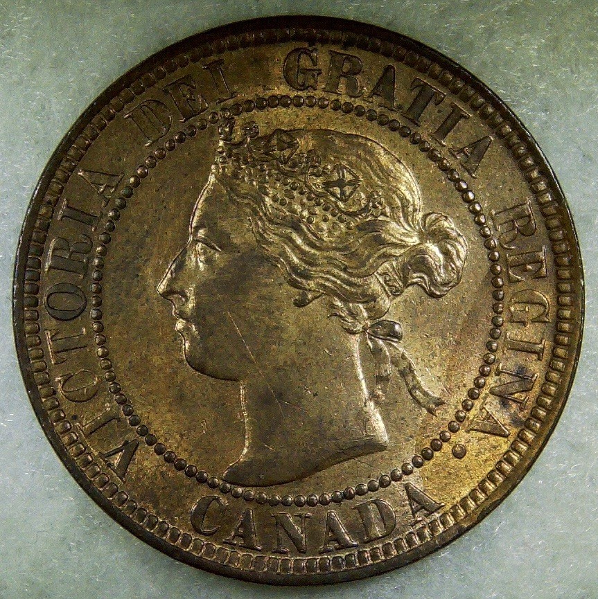 1901 Canada Cent Mint State Red Brown