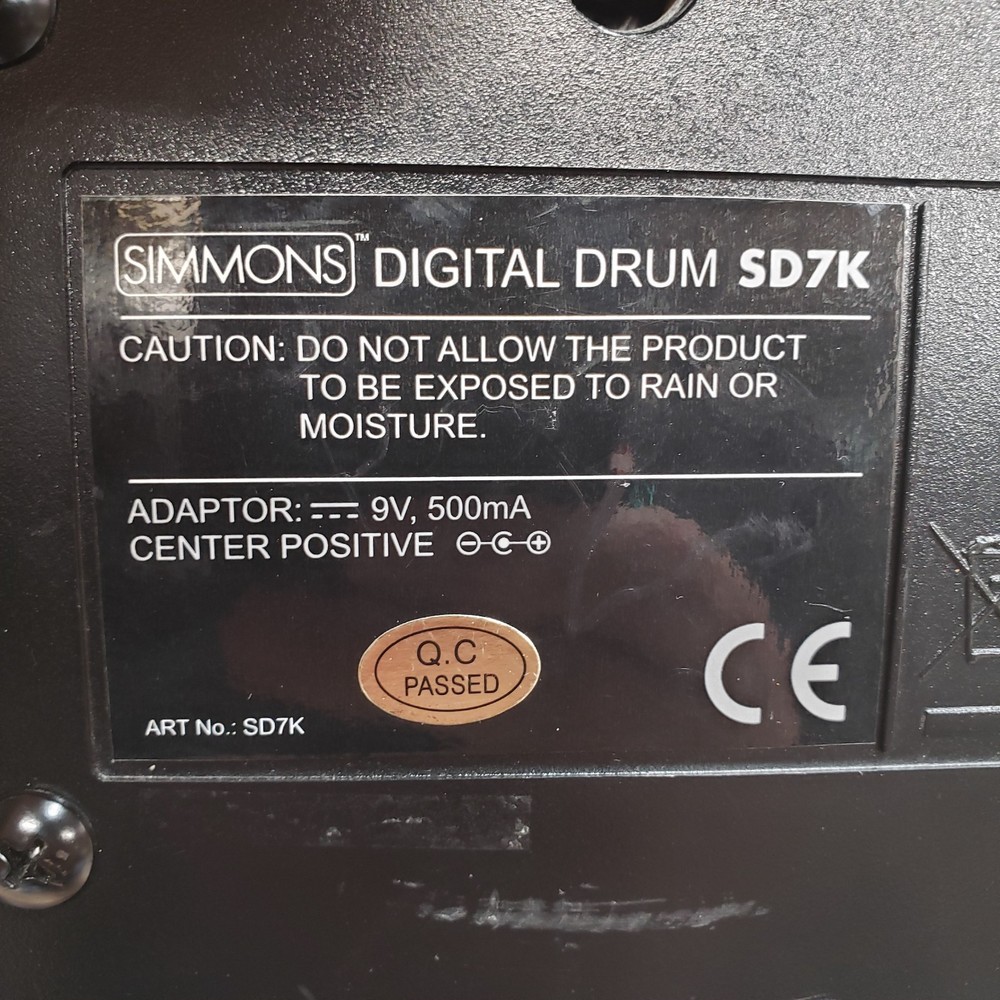 Simmons Digital SD7K Electronic Drum Sound Module-Needs 9V Power Supply-Tested