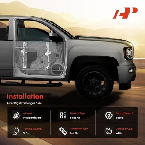 Electric Power Window Regulator Without Motor Compatible Front Passenger (RH)