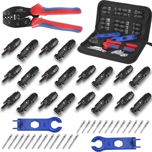 47pcs Solar Panel Replacement Tools Kits, 10 Pair Solar Connectors and 2pcs