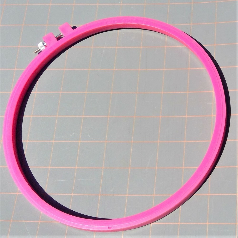round hoop 8" pink plastic
