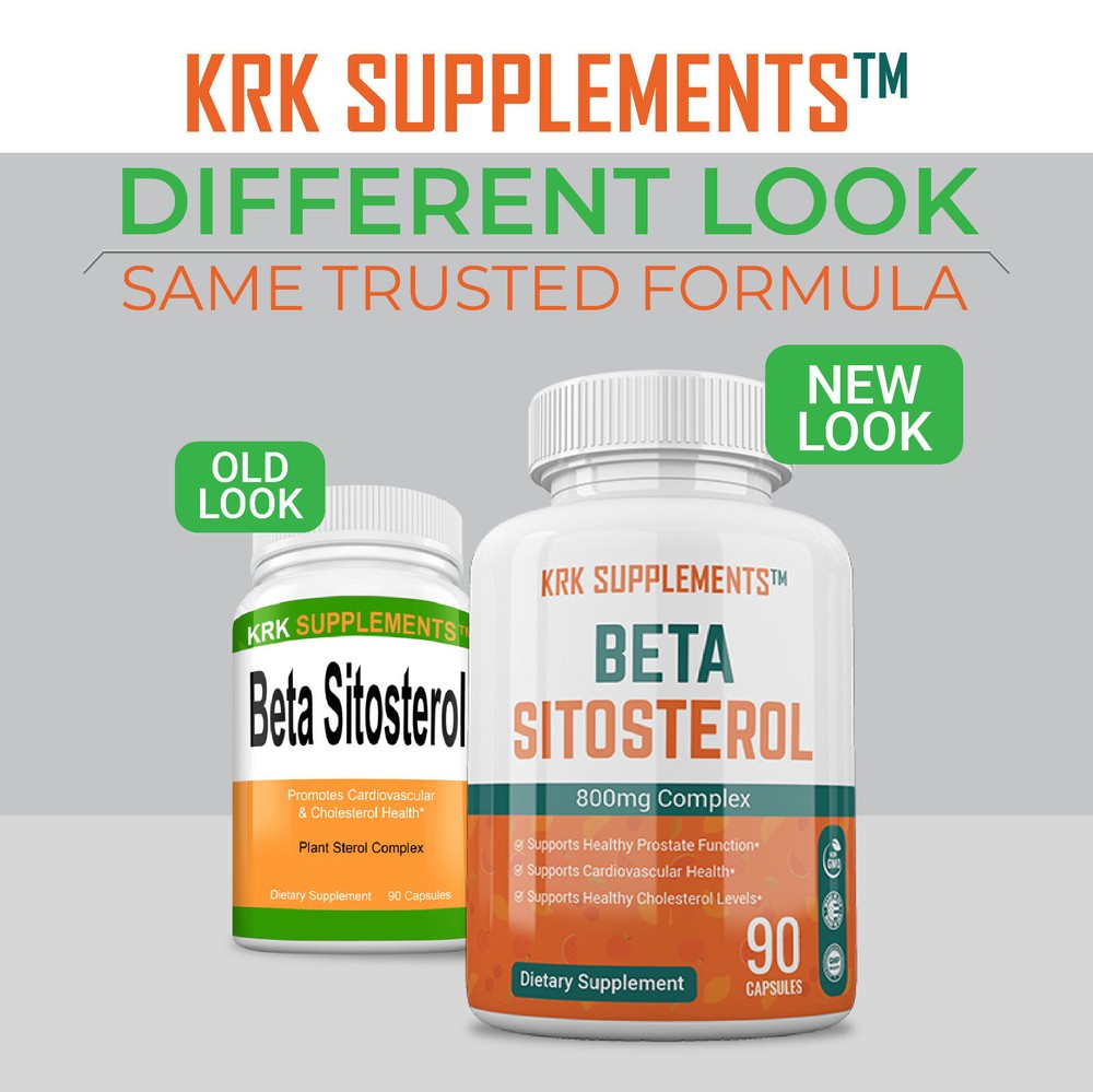 Beta Sitosterol 800mg Prostate Support Urinary Bladder KRK Supplements