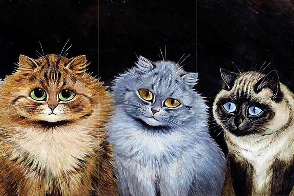 18 x 12 Three Charming Cats Tile Mural Kitchen Bathroom Backsplash Ceramic
