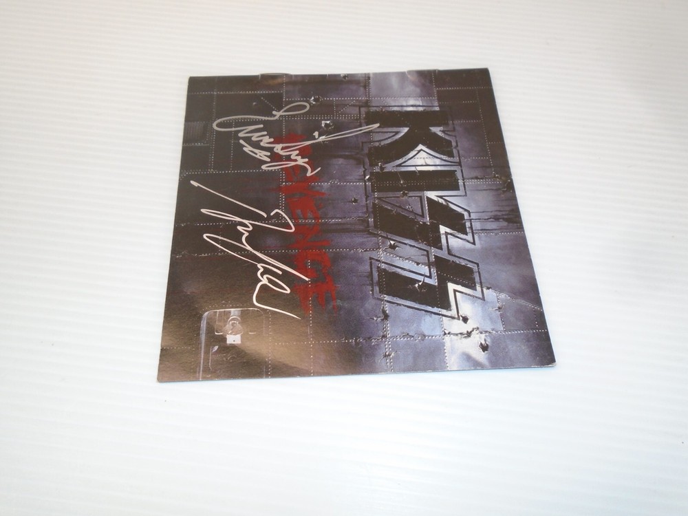 KISS ERIC SINGER BRUCE KULICK SIGNED AUTO AUTOGRAPHED CD BOOKLET - INSERT ONLY