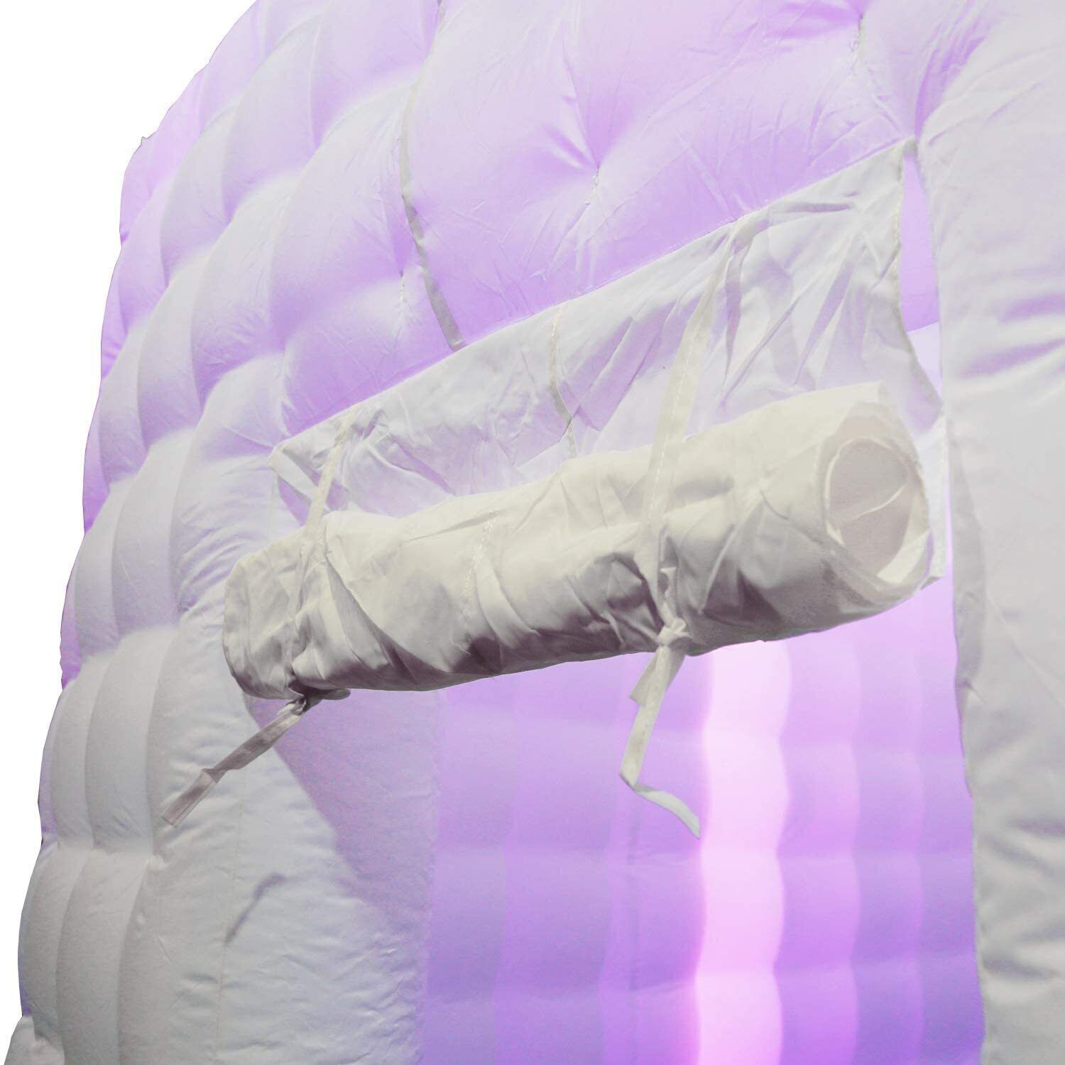 Inflatable Photo Booth Enclosure 1 Doors W/Led Light Blower for Advertising Bars