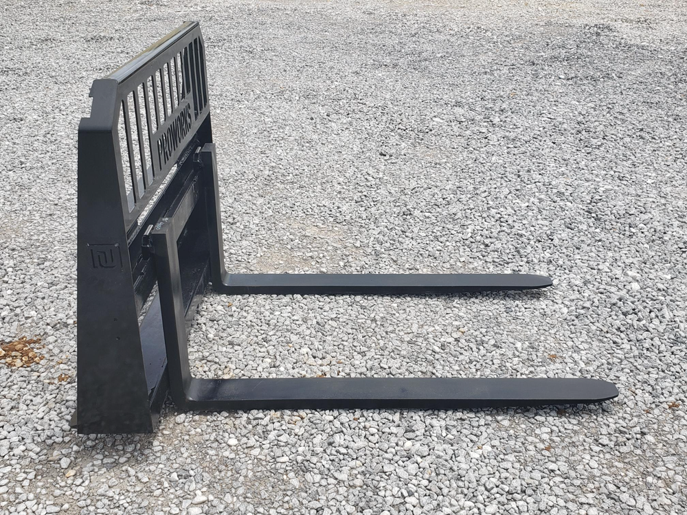 48" 4,000 Pound Pallet Forks Attachment Fits Skid Steer Quick Attach Loader