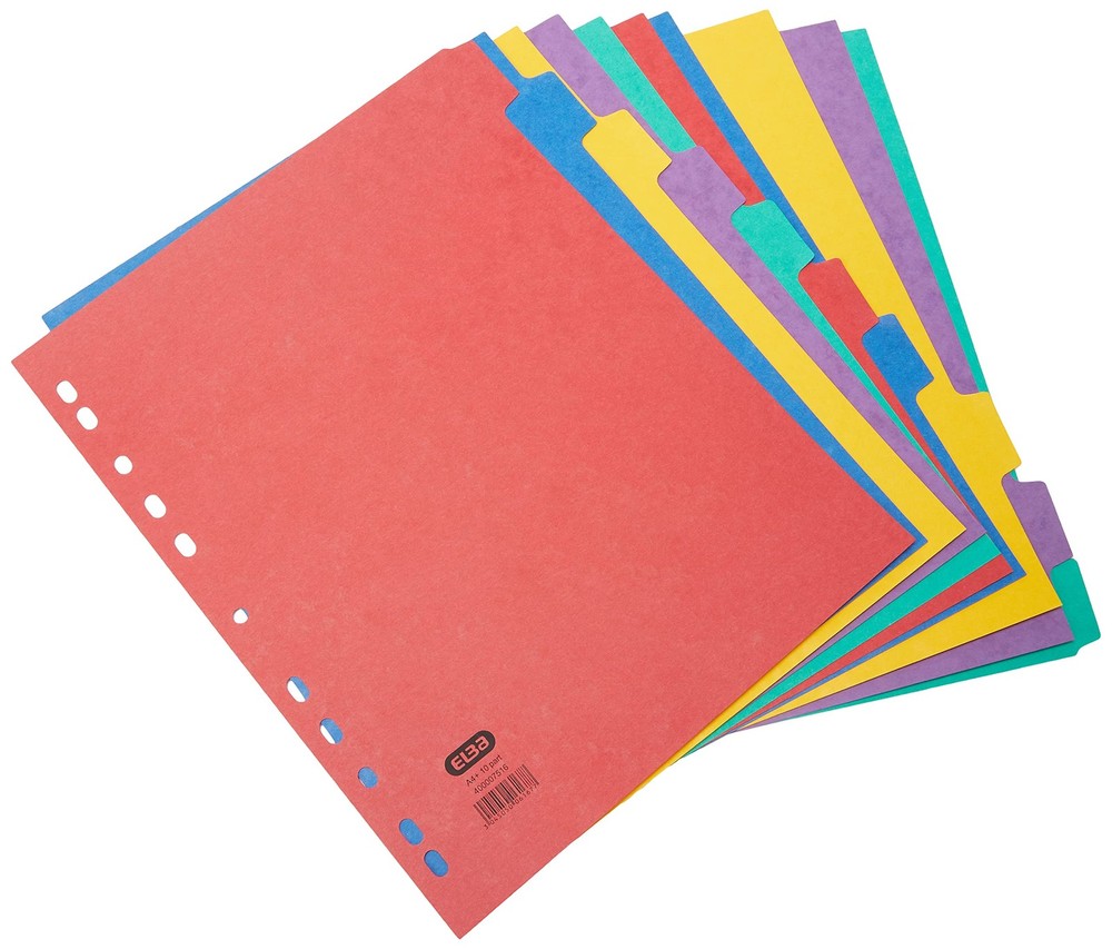 Elba A4 10 Part Extra Wide Card Divider
