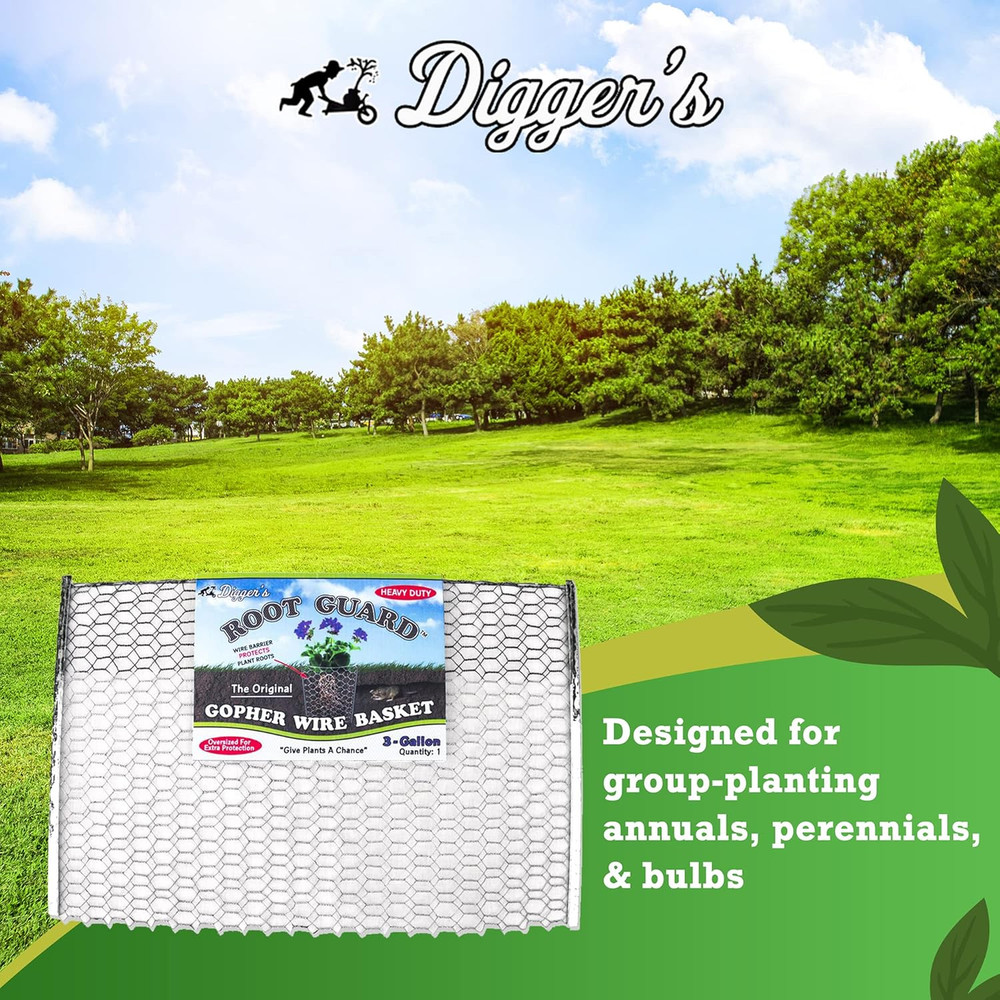 12 Heavy Duty Gopher Wire Baskets - 3-Gallon Digger's Rootguard™