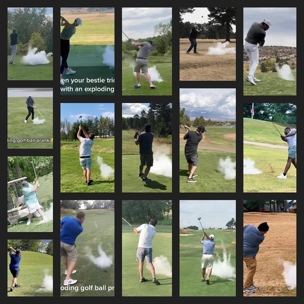 Exploding Balls - Prank Balls That Explode on Impact - Funny Joke for Golfers (S