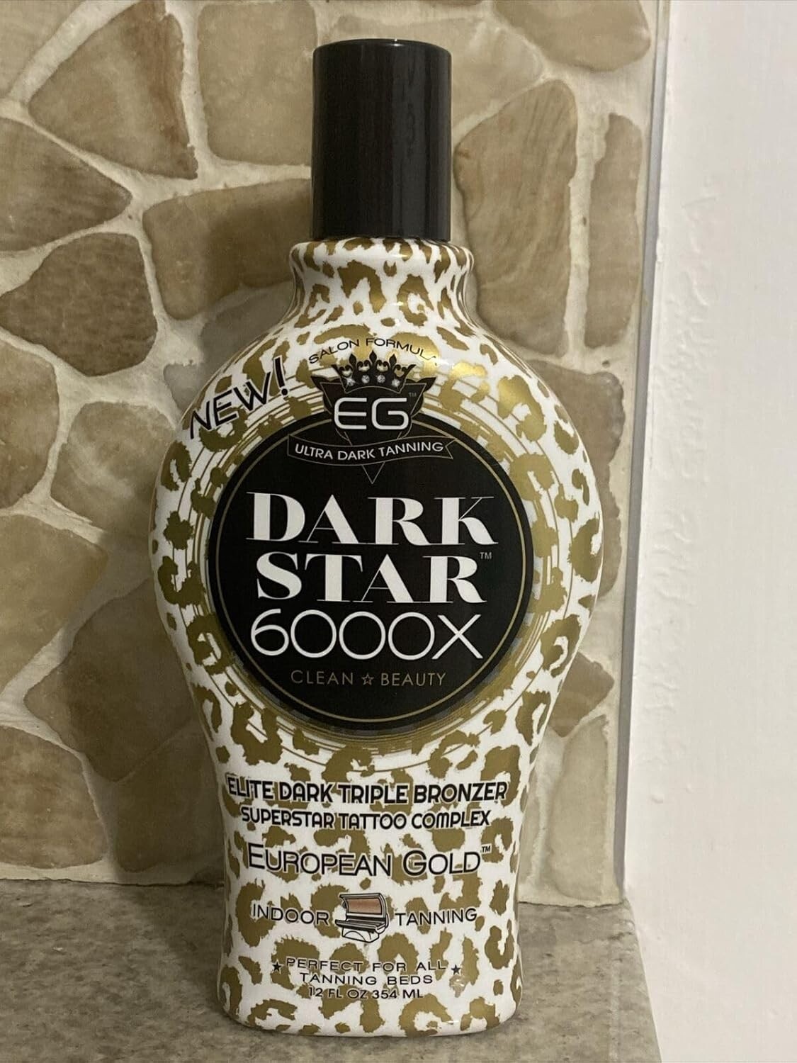 European Gold Dark Star 6000X Ultra Dark Tanning Lotion 12oz Elite Triple Bronze