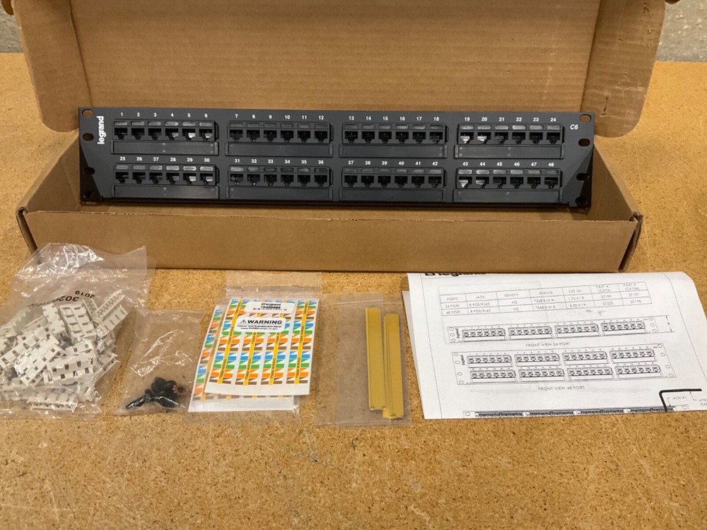 Legrand 48 Port Cat6 110 Type Patch Panel 37200