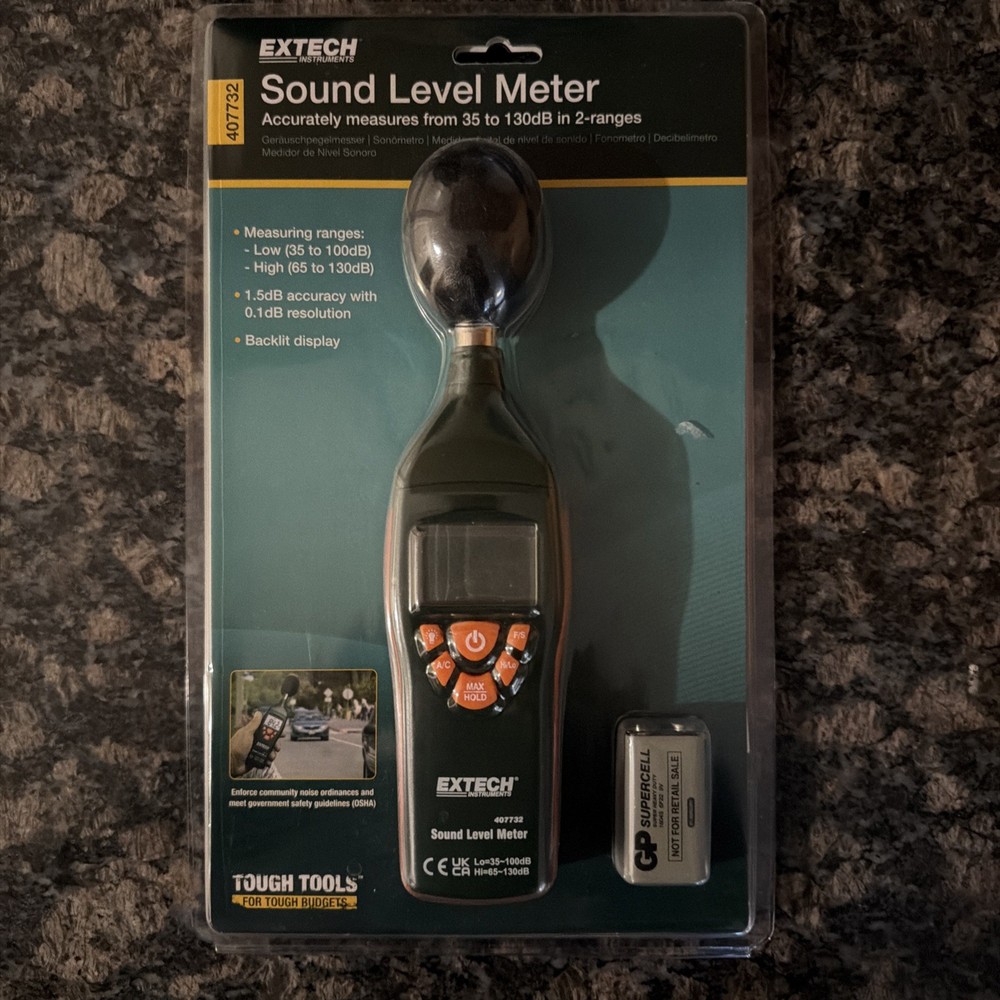 Extech Flir 407732 Sound Level Meter Class 2 Decibel Meter New