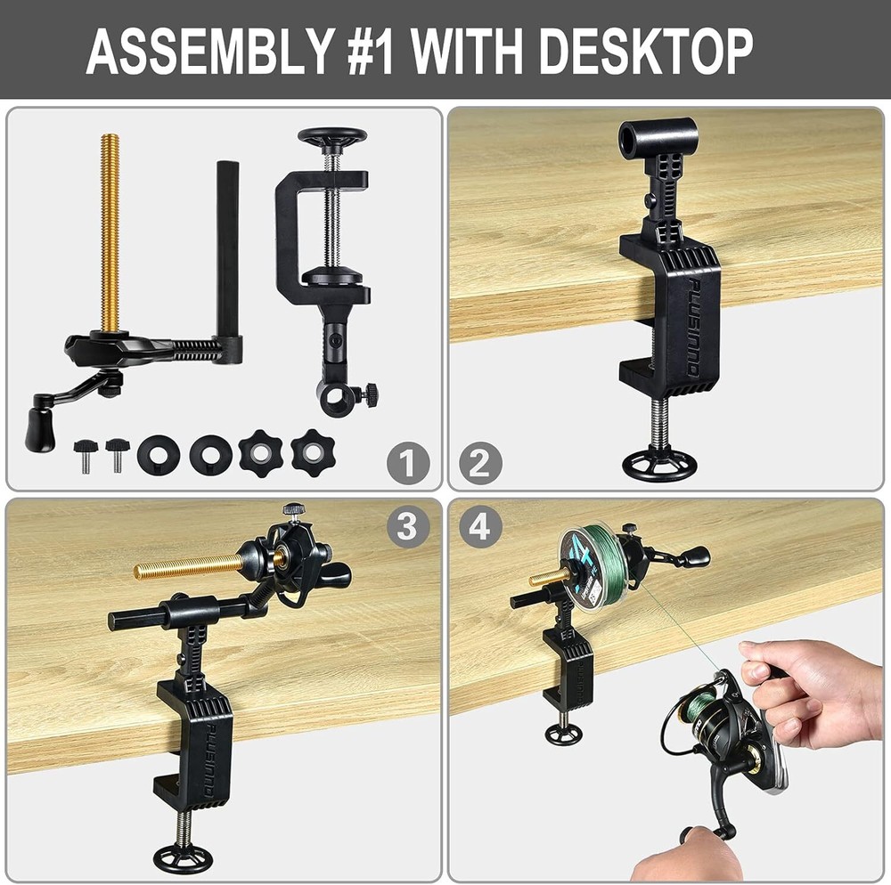 Fishing Line Spooler with Unwinding Function, Versatile Spooling Station Both