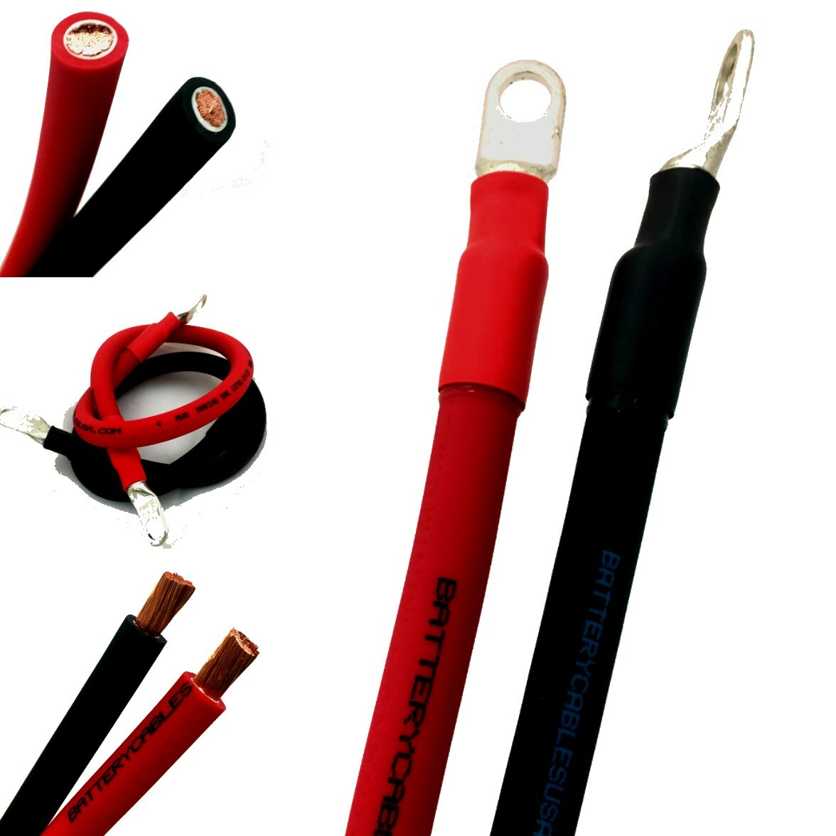 4 AWG Copper Battery Cable Power Wire Car, Marine, Inverter, RV, Solar