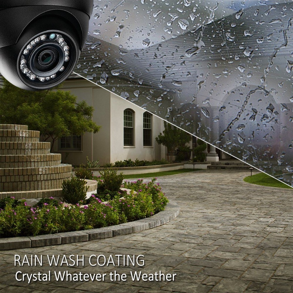 5MP DVR Home Wired CCTV Security Camera System Dome Waterproof Night Vision