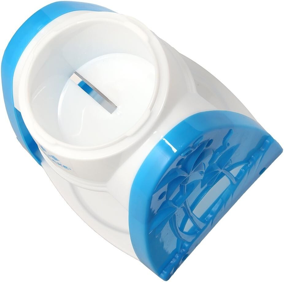 SnowFlake Hand-Crank Snow Cone Maker - Fluffy Ice Shaver with Stackable Molds